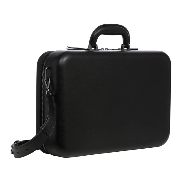 Stylish Zippered Briefcase with Logo Detail