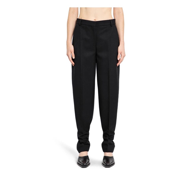 Black Slouch Trousers with Buckle