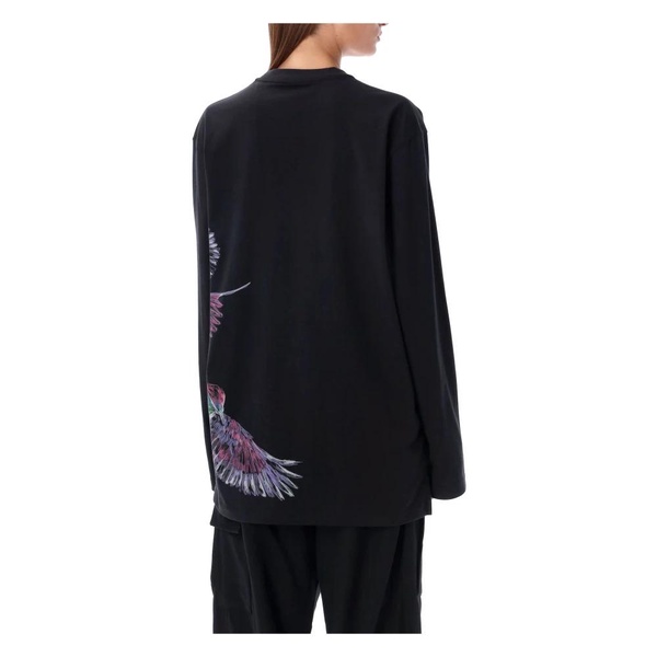 Black Bird Print T-Shirt