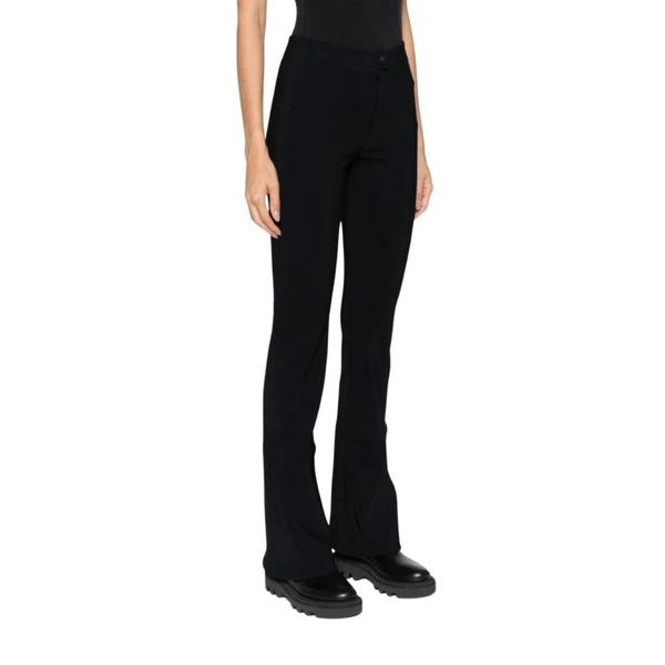 Black High-Waist Flared Trousers