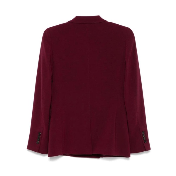 Bordeaux Red Double-Breasted Jacket