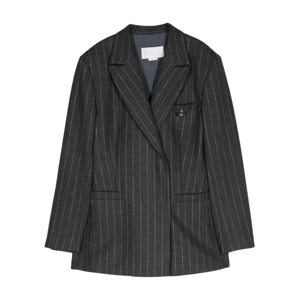 Melton Pinstripe Wool Jacket