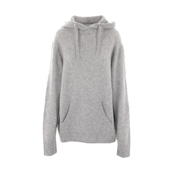 Light Grey Cashmere Silk Hooded Sweater