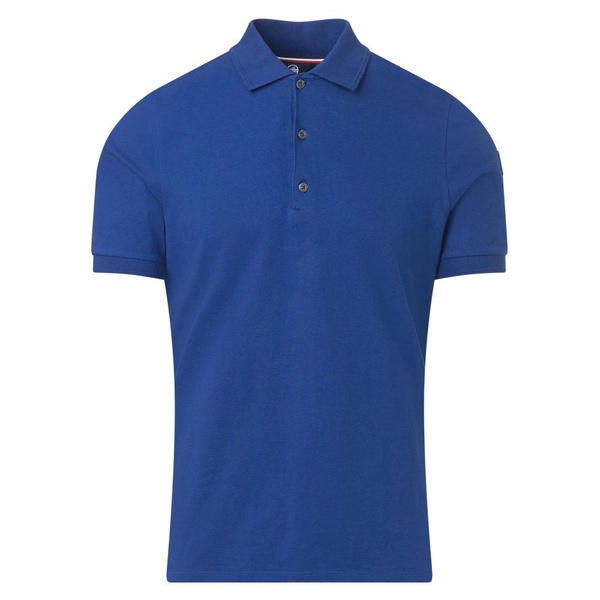 Blue Stretch Polo Shirt Elegant Lightweight