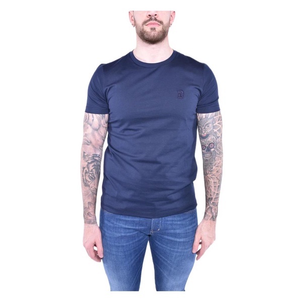 Navy Blue Embroidered Logo T-Shirt