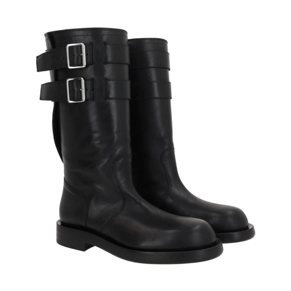 Black Biker Leather Boots