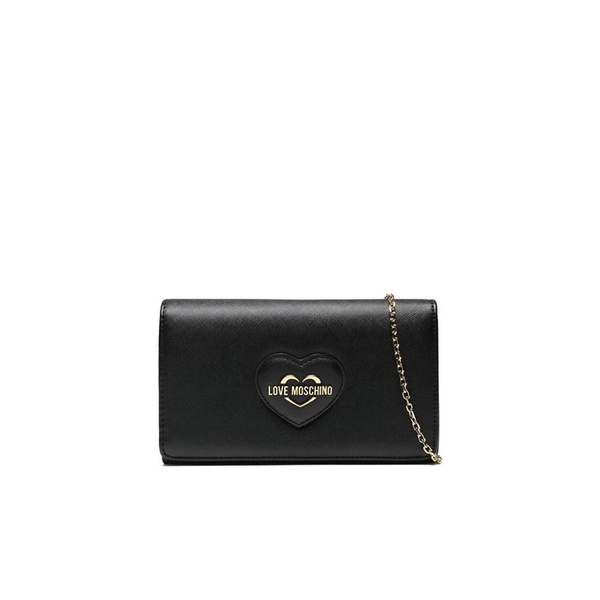 Heart Clutch Bag with Gold Logo