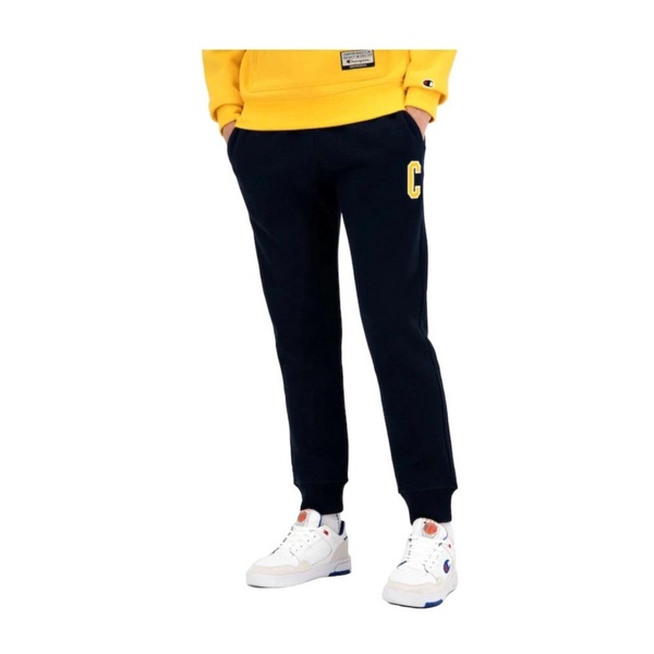 Rib cuff sweatpants in navy blue