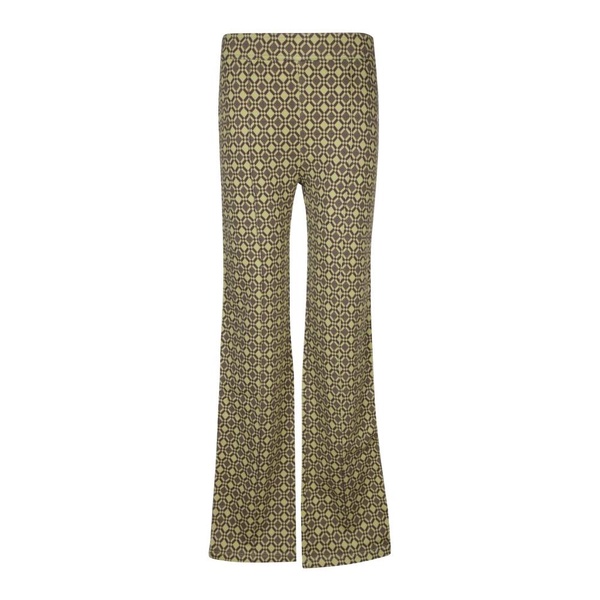 Retro Green Geometric Trousers