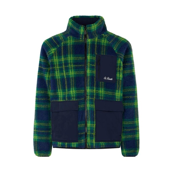 Sherpa Fleece Jacket Green/Blue