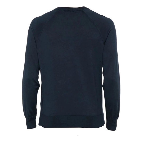 Blue Cotton Crew Neck Jumper