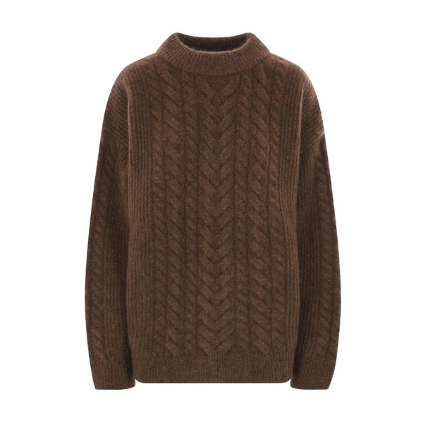 Brown Cable Knit Sweater