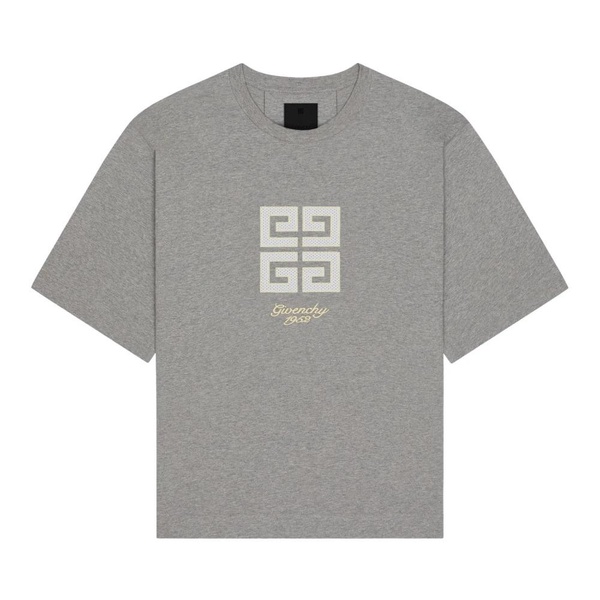 Grey Cotton Crew Neck T-shirt