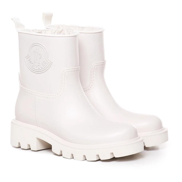 White Waterproof Boots with Drawstring Closure