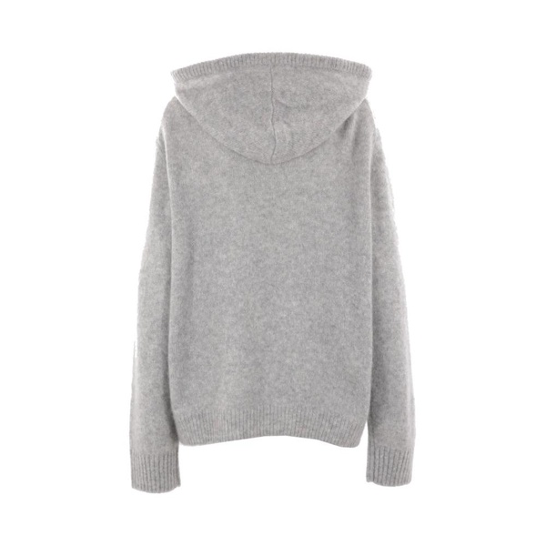 Light Grey Cashmere Silk Hooded Sweater