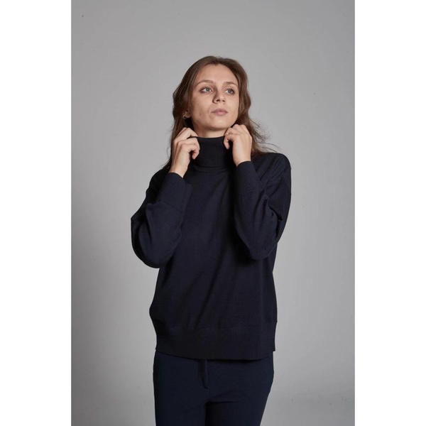 Long Sleeve Women's Cycling Turtleneck 100% Merino Wool