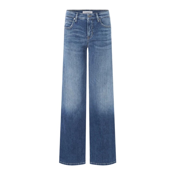 Wide Leg Jeans in Mid Blue