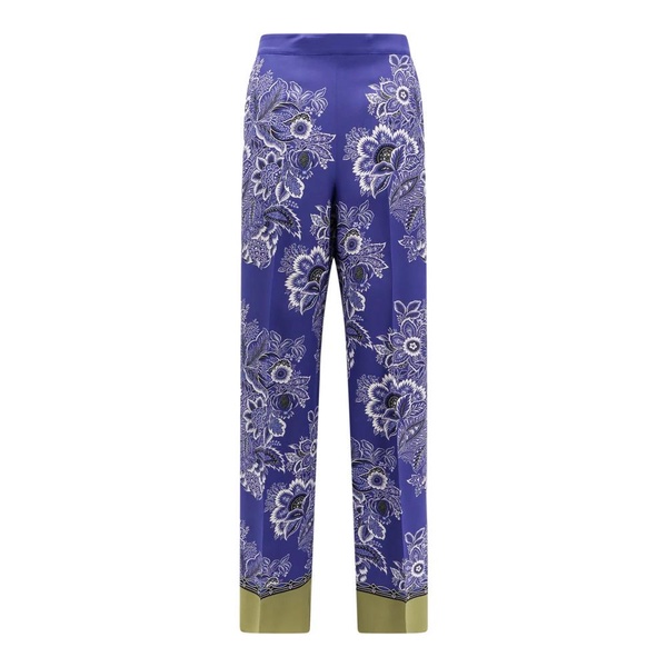 bandana-print straight-leg silk trousers