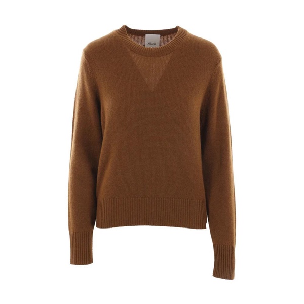 Cashmere Brown Sweater Ribbed Hem