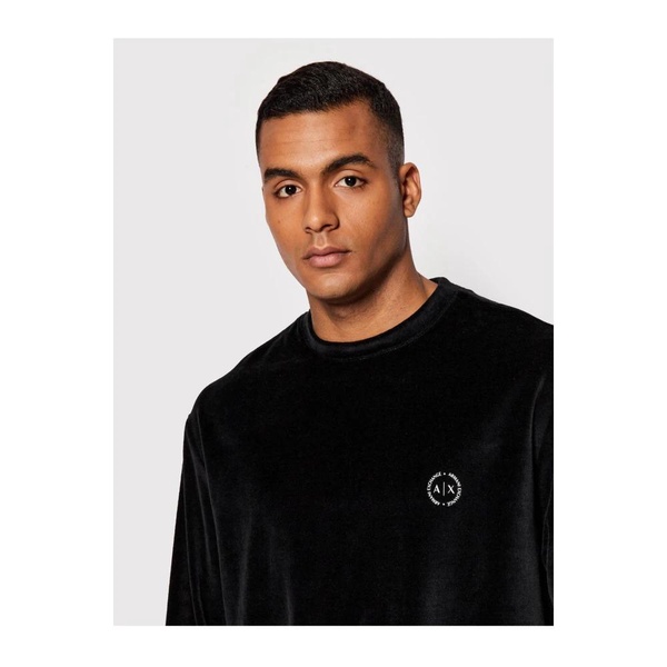 Velour Straight Sweatshirt - Noir