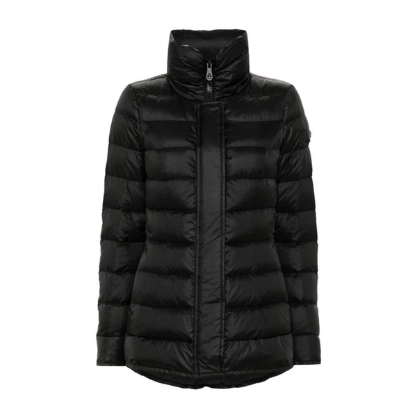 Black Padded Down-Feather Coat