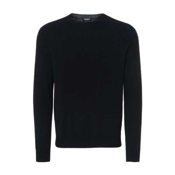 Black Wool Crewneck Sweater Regular Fit