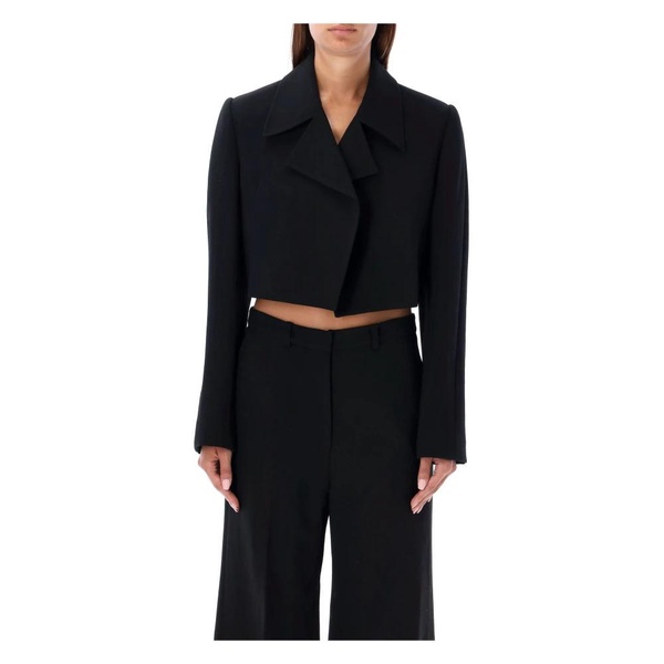 Black Wool Cropped Jacket AW24