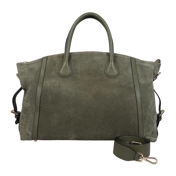 Green Suede Bag Made in Italy