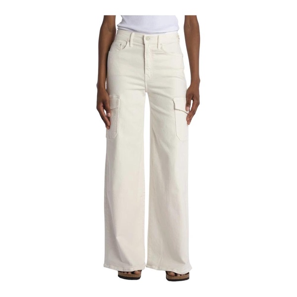 White Cargo Denim Trousers