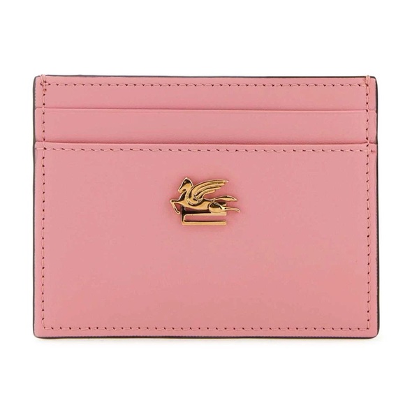 Pink Leather Cardholder - 10.5 cm x 8 cm