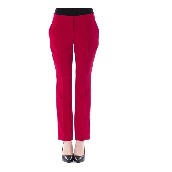 Fuchsia Polyester Jeans Pants