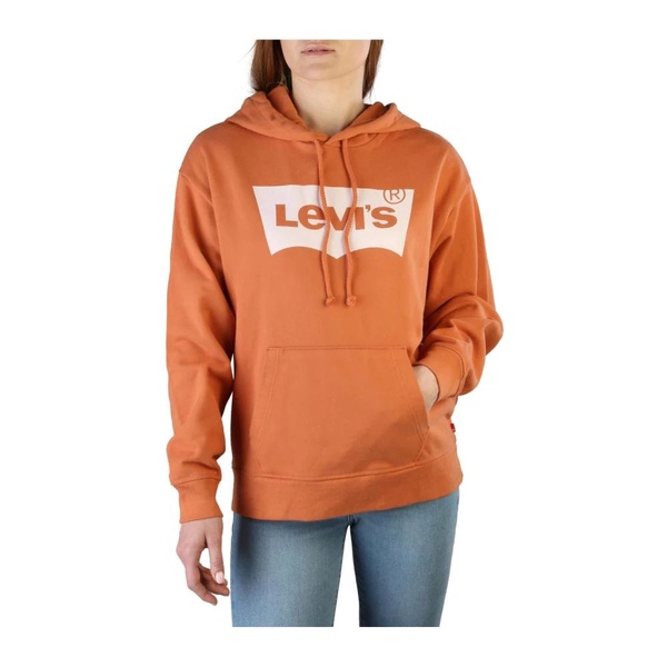 Cotton Sweatshirt with Long Sleeves and Fixed Hood