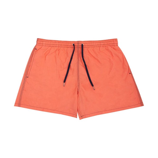 Orange Boxer Shorts with Side Pockets