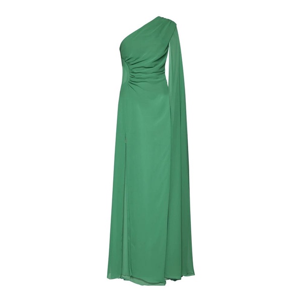 Forest Green One-Shoulder Party Dress