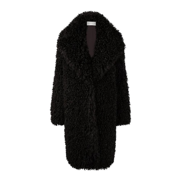 Black Faux Fur Oversized Coat