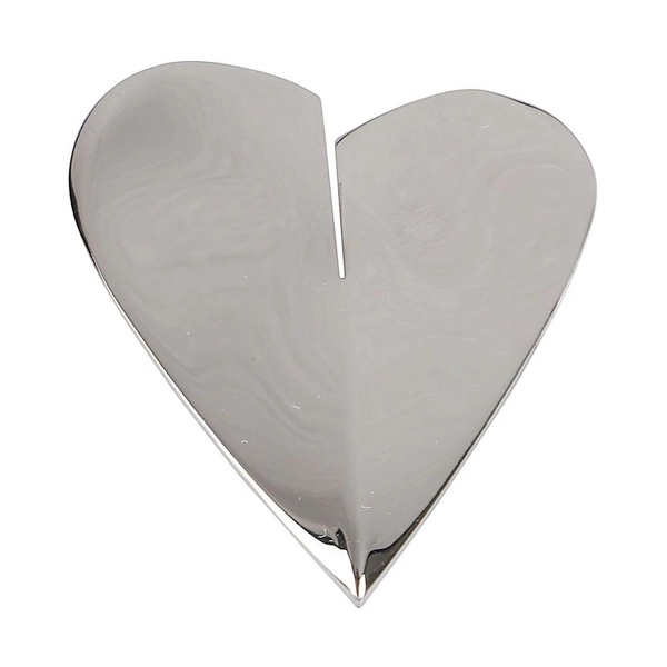 Heart-shaped Silver Earrings Pair