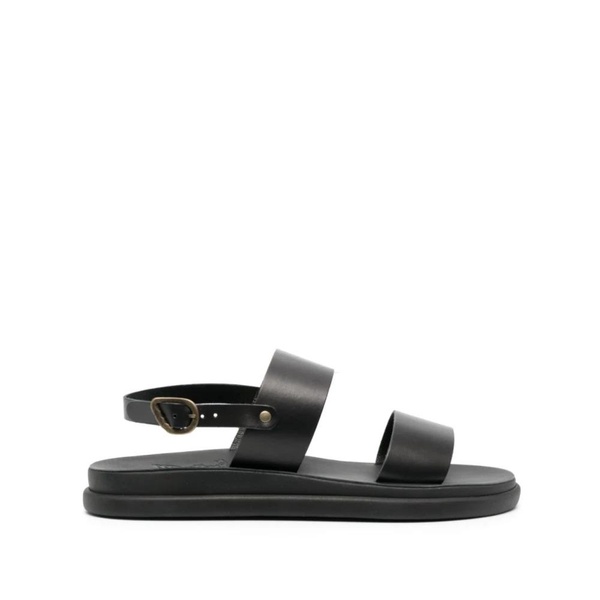 Timon Flat Black Sandals for Men