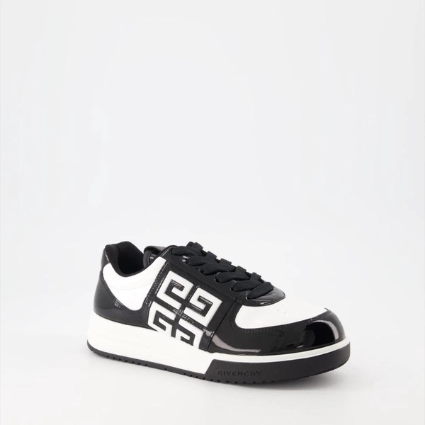 G4 Logo Low-Top Sneakers in Patent Calf Leather