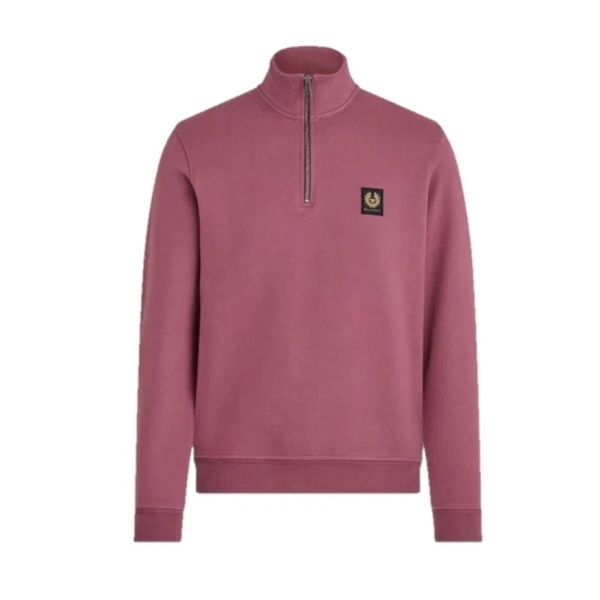 Quarter Zip Sweatshirt in Mulberry