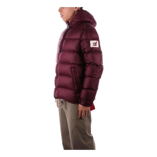 Bordeaux Hooded Coat with Zipper Pockets