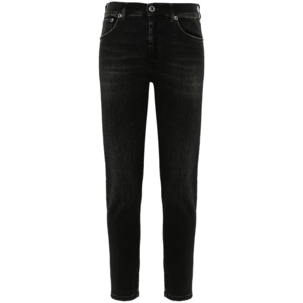 Black Skinny Jeans with Whiskering