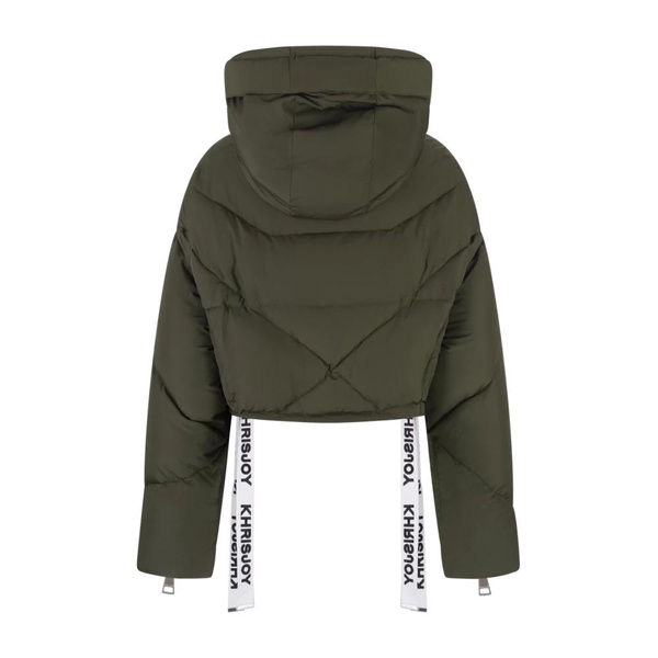 Green Shorty Cropped Down Jacket