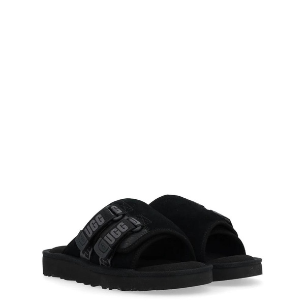 Black Strap Slide Sandals