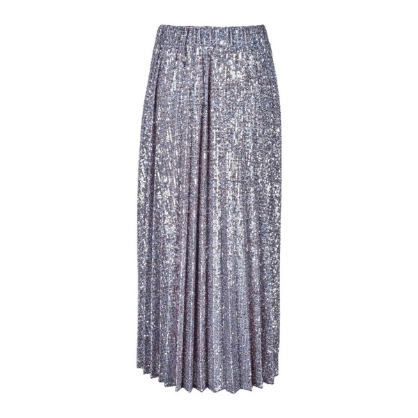 Silver Midi Skirt for Women