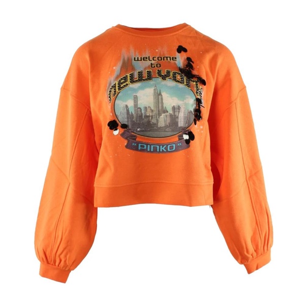 Orange Cotton Sweater for Women