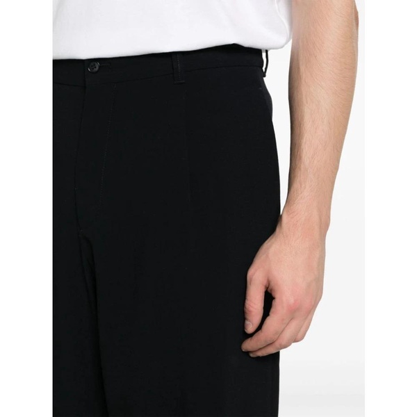 Navy Blue Wool Trousers Slim Fit