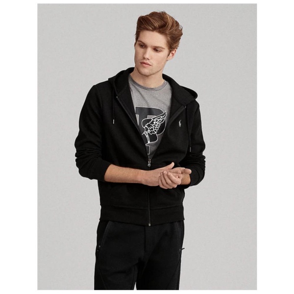 Black Hooded Zip-Up Jacket