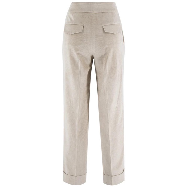 Cotton Corduroy High Waist Trousers