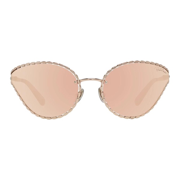 Rose Gold Mirrored Oval Sunglasses