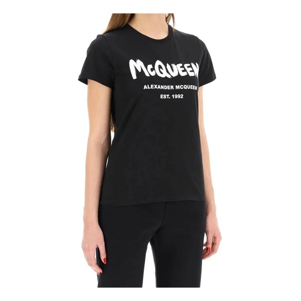 Alexander McQueen Logo Printed Crewneck T-Shirt